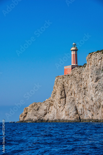 Photography lighthouse on the rock