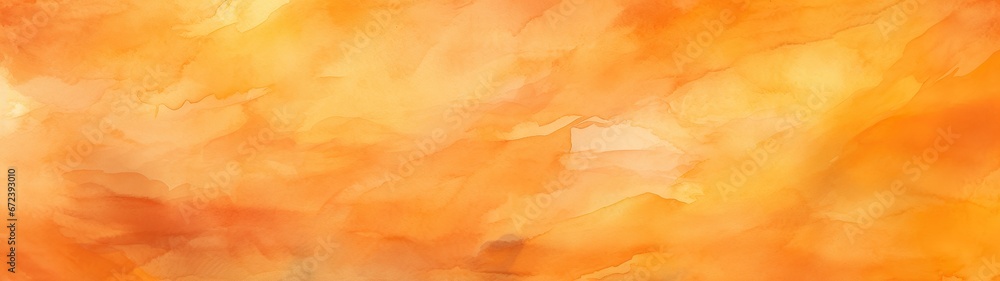 Warm Glow: Abstract Orange Watercolor Paper Texture Ideal for Web Banners