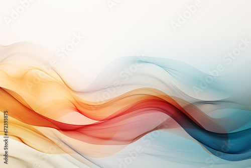 Illustration of abstract colorful wave background with copy scape © Castle Studio