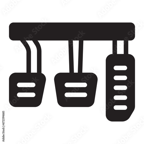 gas pedal glyph icon