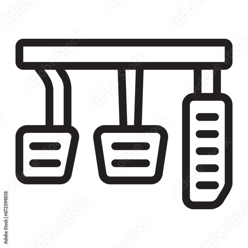 gas pedal line icon