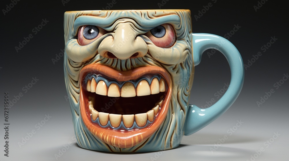 Scary coffee mug