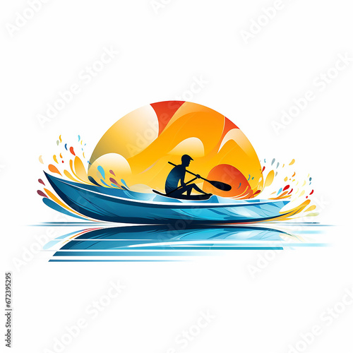  Kayak logo design white background