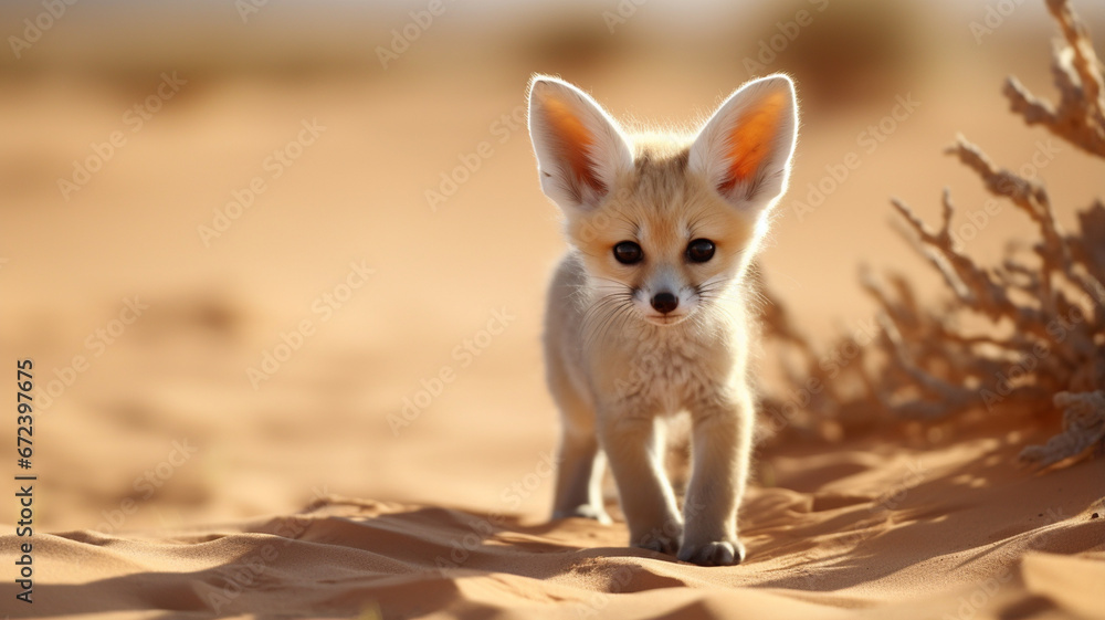 portrait of fox in the desert