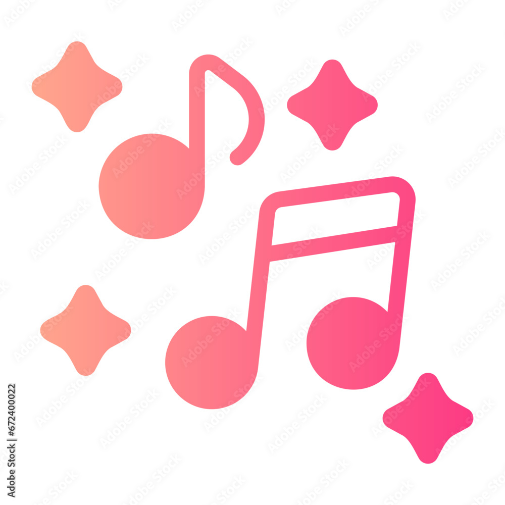 music note gradient icon music note gradient icon