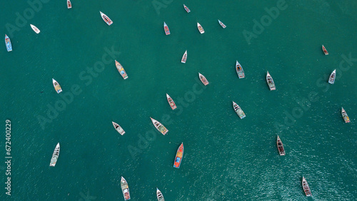 photos of fishing boats on the beach, photos of different angles of fishing boats and details in the bay of Juan Griego, Margarita Island, Venezuela photo