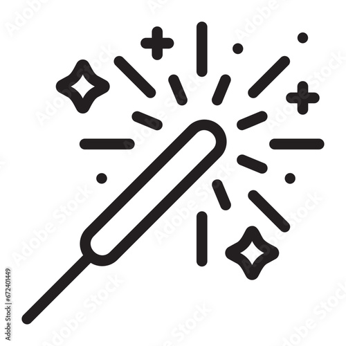 sparkler line icon