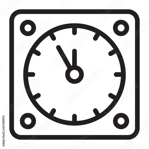 clock line icon