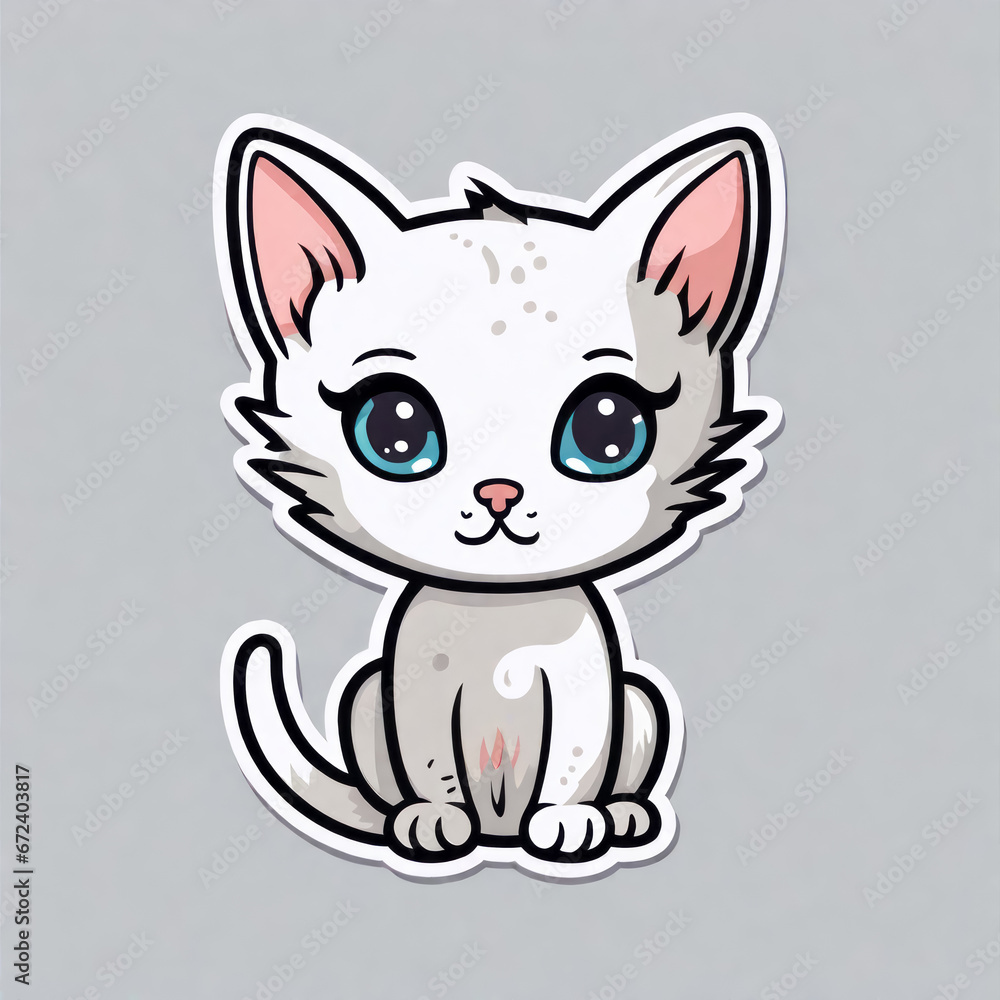 Obraz premium funny sticker Kätzchen, generated image