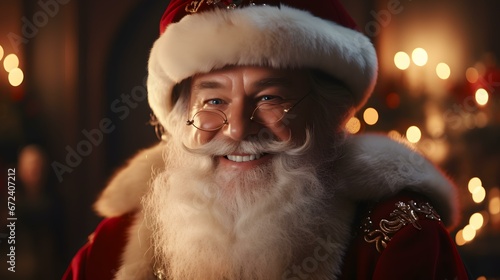 Close up do rosto do Papai Noel