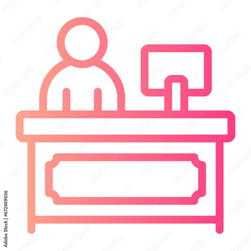 information desk gradient icon information desk gradient icon
