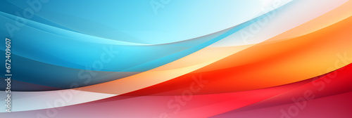 Abstract background with vivid colors, soft contrast and shadows and trend pallete. Banner image. AI generated content.