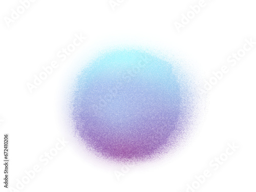 Color gradient, round shape gradation, grain noise texture, blur