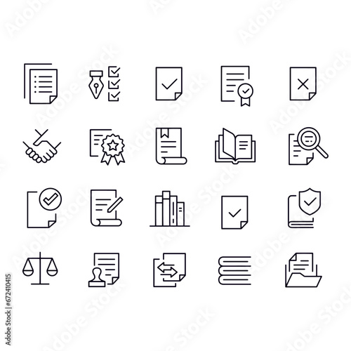  Legal Documents Icons vector design © med