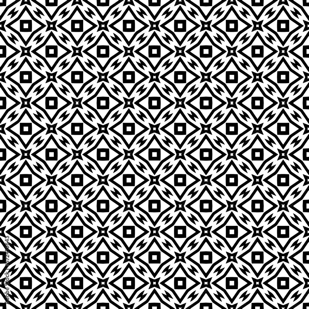 Black seamless abstract pattern. Overlay for background and backdrop. Ornamental design. PNG graphic illustration with transparent background.