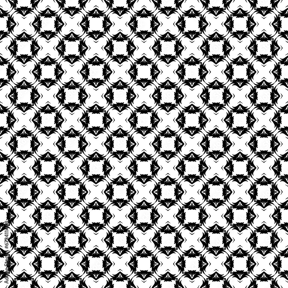 Fototapeta premium Black seamless abstract pattern. Overlay for background and backdrop. Ornamental design. PNG graphic illustration with transparent background.