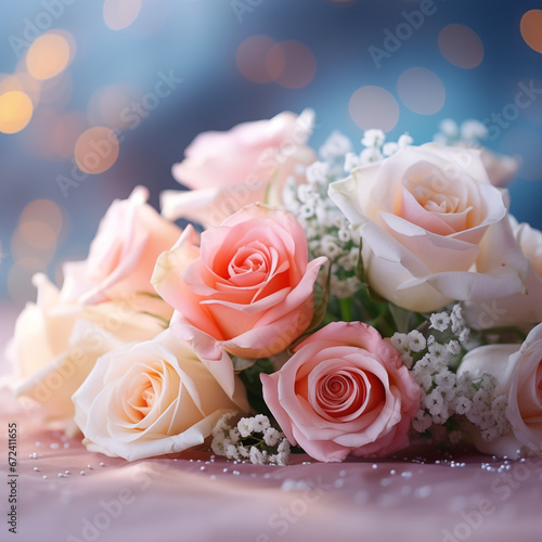 A beautiful bouquet of roses.