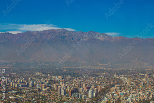 view of the mountains Santiago Chile 