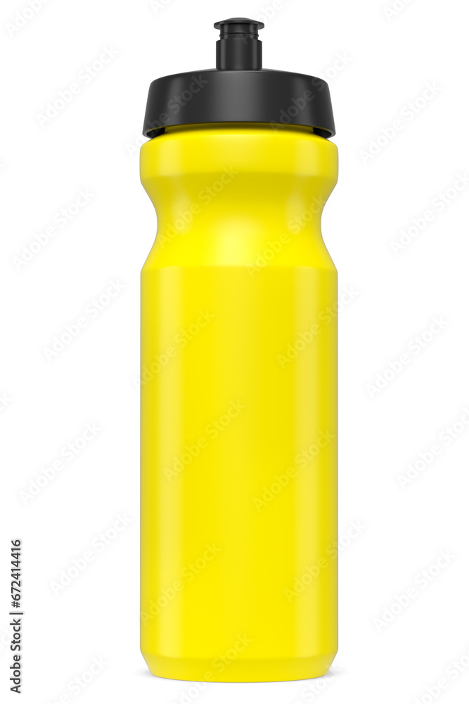 Yellow plastic sport shaker for protein drink isolated on white background. Yellow plastic sport shaker for protein drink isolated on white background.