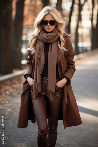 fashion winter outfits in brown colors