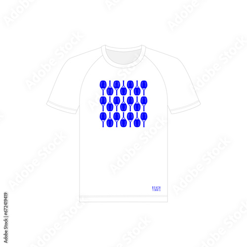 T-shirt for beach tennis clothing brand.	