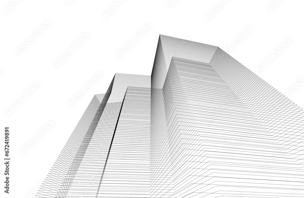 Architecture background vector 3d illustration Architecture background vector 3d illustration