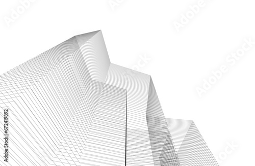 Architectural drawing vector 3d illustration