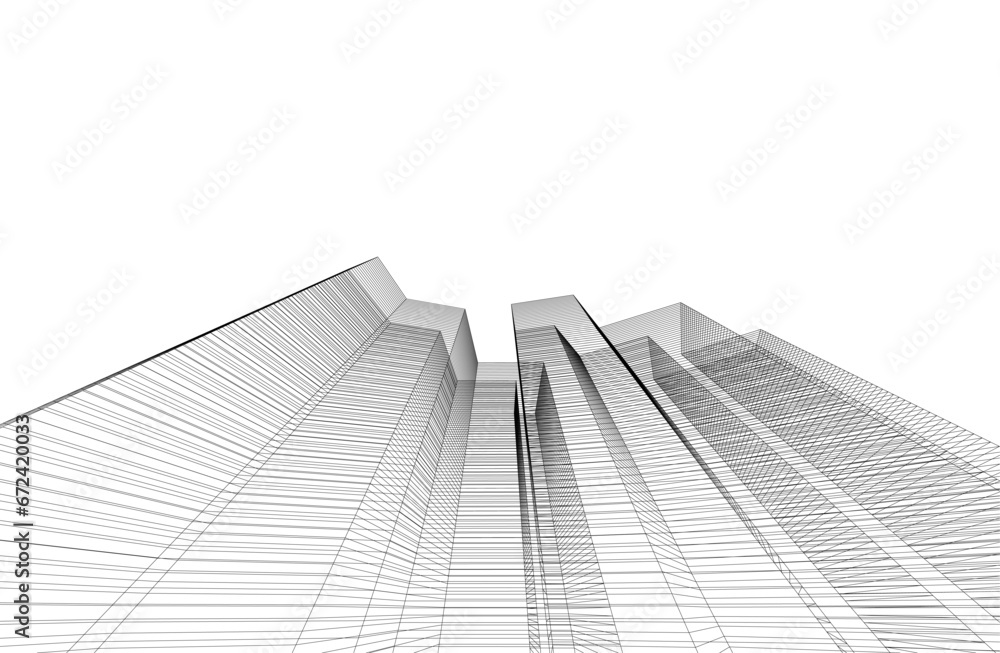 Architecture background vector 3d illustration Architecture background vector 3d illustration