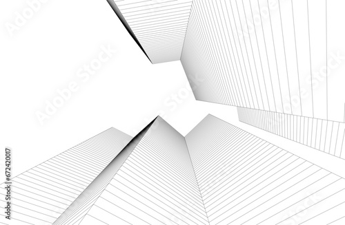 Architecture background vector 3d illustration