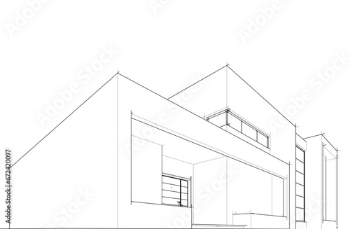 Architecture background vector 3d illustration