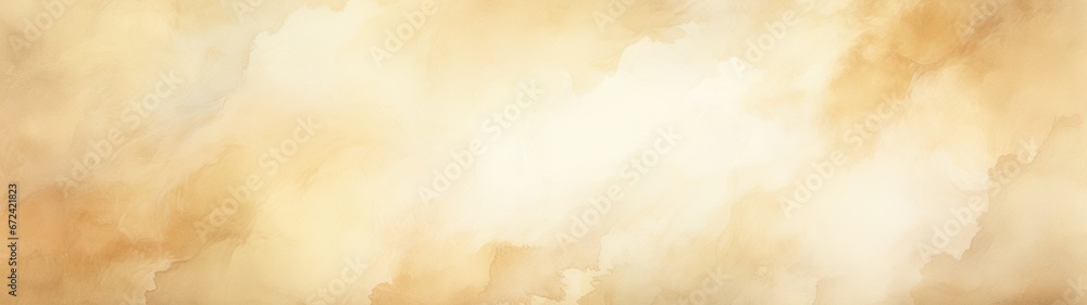 Obraz premium Ethereal Neutrality: Abstract Beige Watercolor Paper Texture for Web Banners