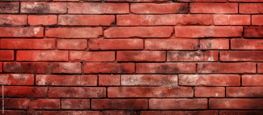 Fototapeta premium A red colored wall made of bricks