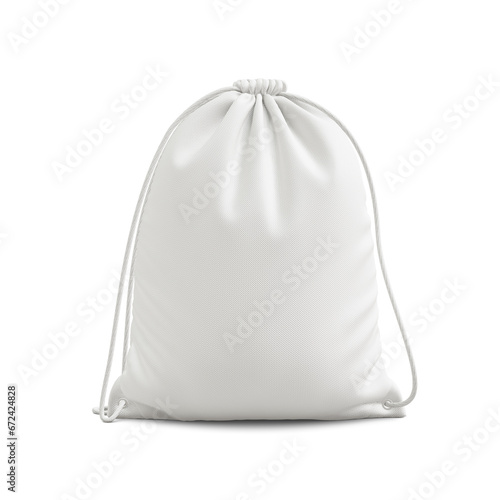 a white gym sack isolated on a blank background