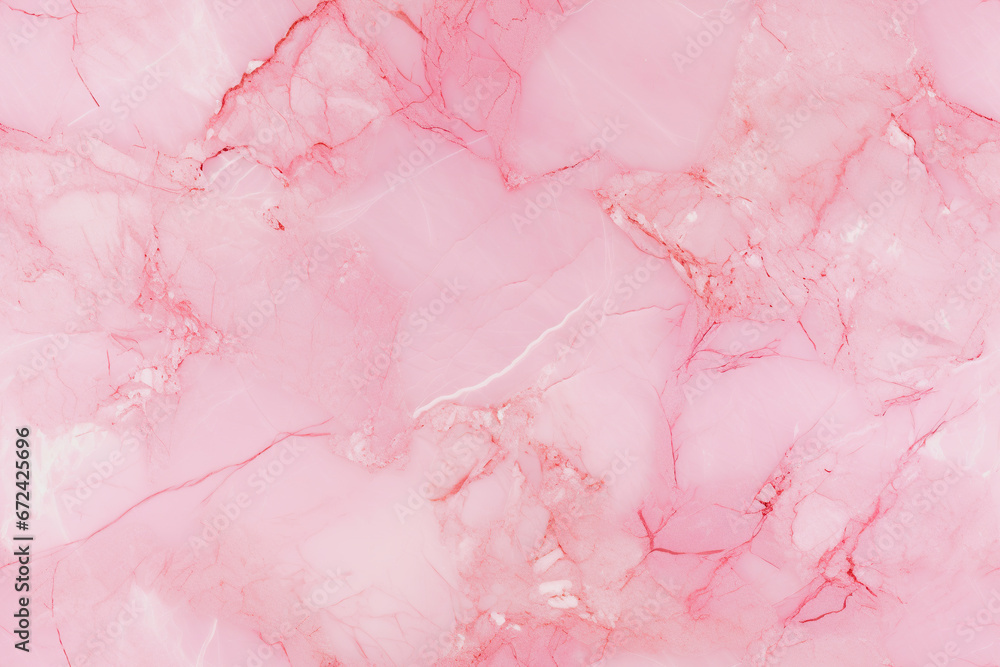 Fototapeta premium Pink seamless pattern with marbling effect. Repeatable marble texture. Applicable for fabric print, textile, wrapping paper, wallpaper, smartphone cover. Beautiful background.