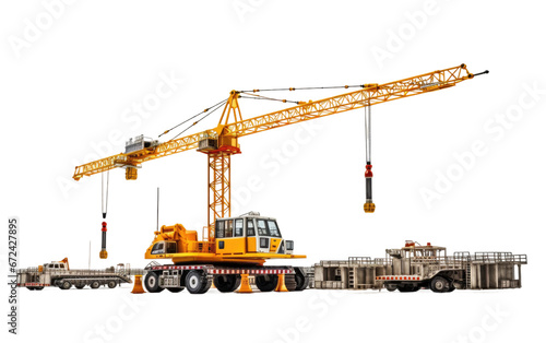 Construction Material Assembly Crane on Transparent Background