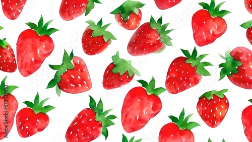 Strawberries on a white background