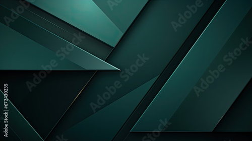 abstract green background shapes with triangles futuristic - by generative ai