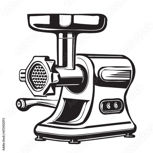 Meat grinder retro sketch hand drawn in doodle style illustration