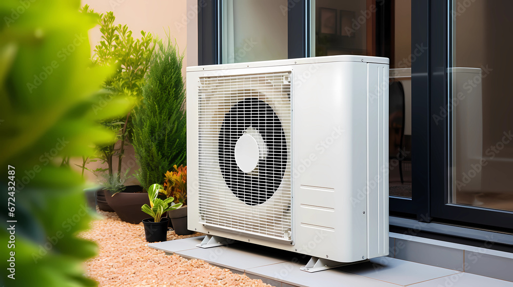 Fototapeta premium Residential Energy Revolution: Air Source Heat Pump