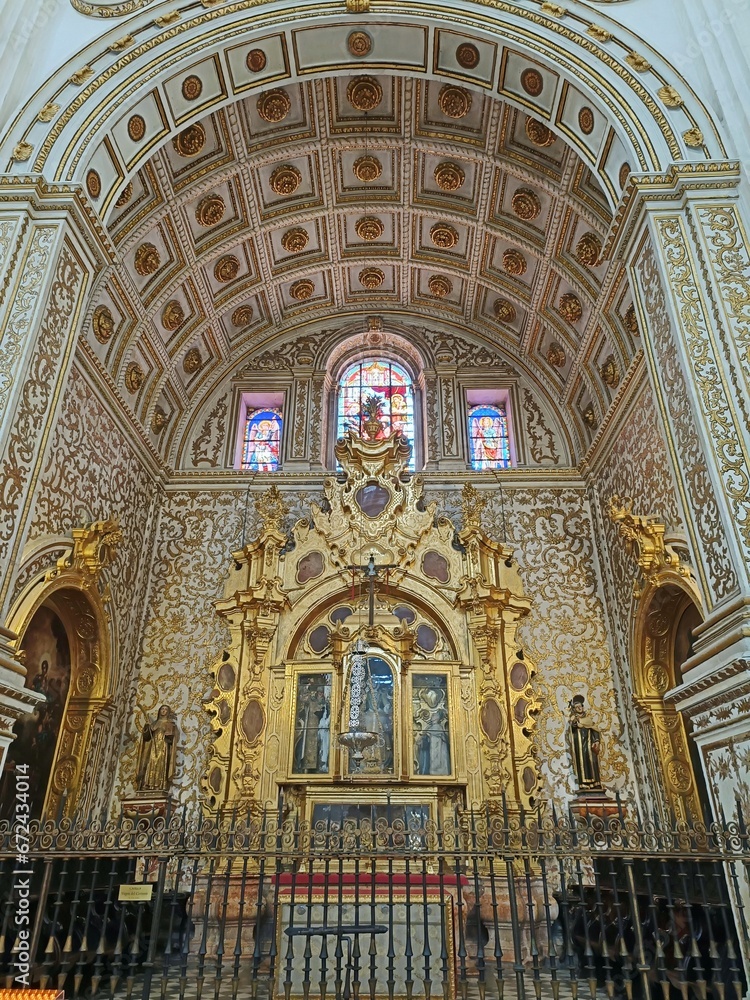 Chapel of Virgin of Carmen (Capilla de Virgen del Carmen) in the Granada Cathedral, Spain
