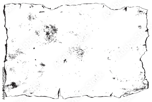 Old dirty witch book empty page scroll. Bewitched grunge grimoire weathered pages tope view. Blank witchcraft or magic book page. Medieval dirty burnt witchcraft weathered scroll manuscript or spells