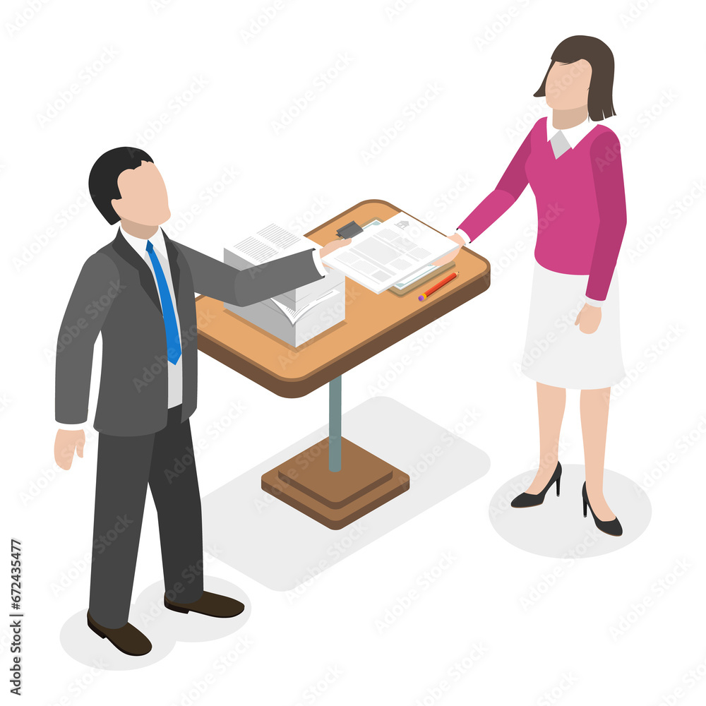 3D Isometric Flat Illustration of Trade Show. Item 2 3D Isometric Flat Illustration of Trade Show. Item 2