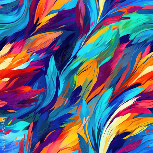 Wallpaper Mural Colorful abstract floral seamless pattern. Torontodigital.ca