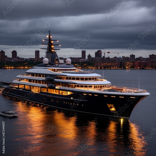 Big corporate oppenheimer history supreme yacht Ai generated art
