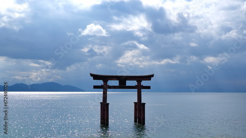 琵琶湖 白鬚神社 湖中大鳥居3