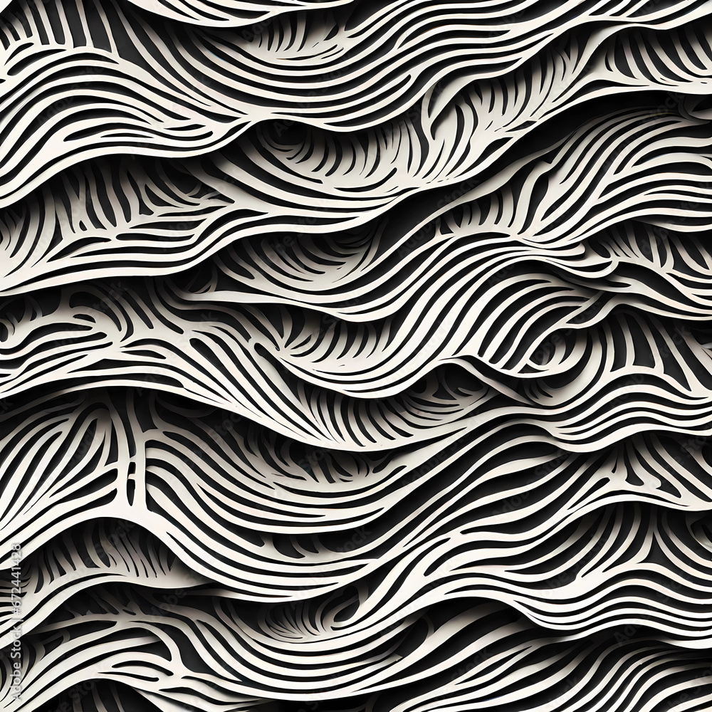 b&w wave cut out abstract background b&w wave cut out abstract background