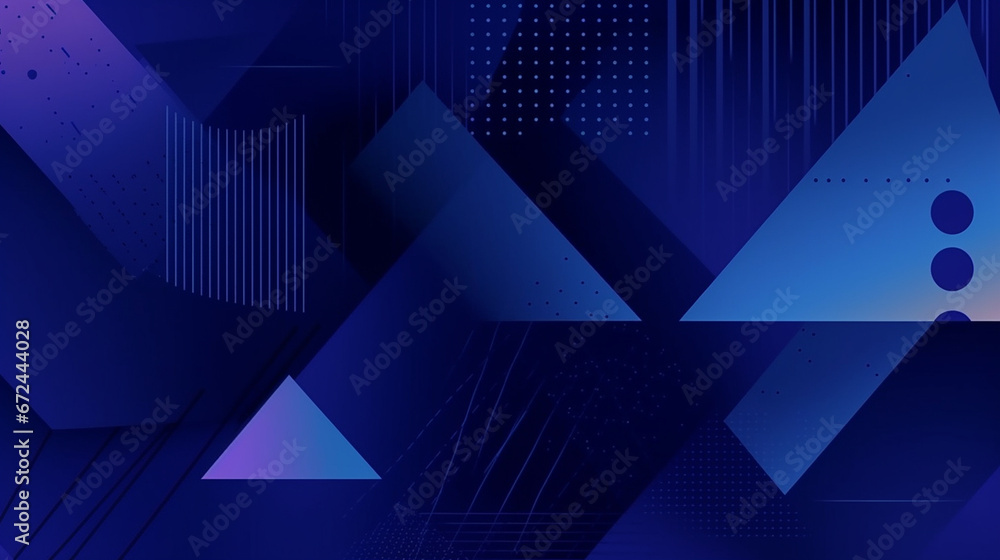 Obraz premium Blue abstract object asymmetrical bright spatial geometric background image AI generated art