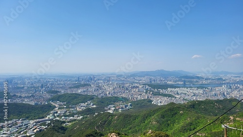Photography Seoul view from Inwang Mountain