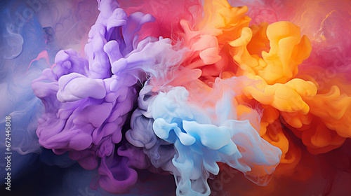 Abstract orange yellow gold pink purple smokey background concept