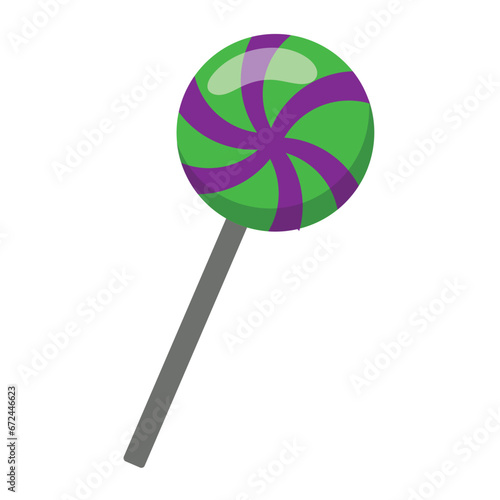 Halloween lollipop candy Trick or treat Vector